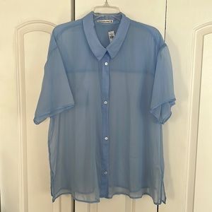 Sheer Abercrombie Button Up Top